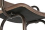 DKD Home Decor Taburete Plegable de Piel y Hierro Marrón