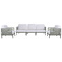 DKD Home Decor Sofá de Jardín y Terraza Verde Menta, Set de 4 Piezas