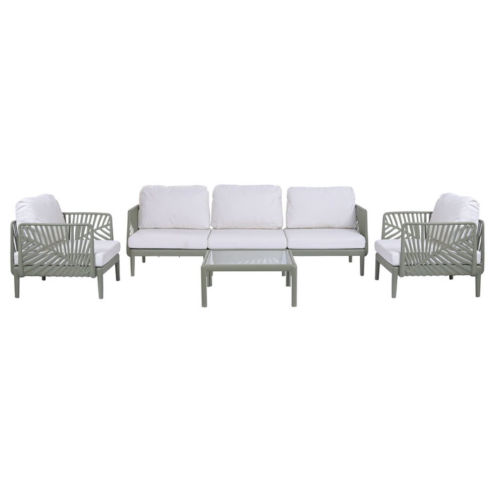 DKD Home Decor Sofá de Jardín y Terraza Verde Menta, Set de 4 Piezas DKD Home Decor Sofá de Jardín y Terraza Verde Menta, Set de 4 Piezas