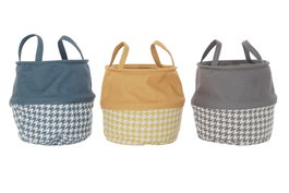 DKD Home Decor Cesta Ropa Poliéster 28x28x28 Surtido de 3