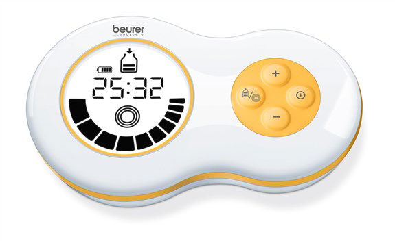Beurer BY-40 Extractor de Leche Eléctrico con 10 Niveles de Estimulación y Extracción, Función Memoria y Pantalla LCD