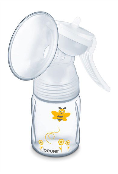 Beurer BY-40 Extractor de Leche Eléctrico con 10 Niveles de Estimulación y Extracción, Función Memoria y Pantalla LCD