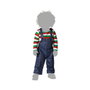 Disfraz de Muñeco Terrorífico para Bebé Niño 12-24 Meses - Camiseta a Rayas y Peto - Temática Halloween y Cine de Horror