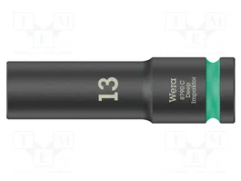 WERA Vaso de percusión 6 puntas HEX 13mm 1/2 pulgada larga