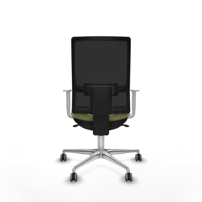 PIQUERAS Y CRESPO Silla de oficina Horna Verde oliva con reposabrazos blancos PIQUERAS Y CRESPO Silla de oficina Horna Verde oliva con reposabrazos blancos