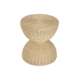 DKD Home Decor Mesita Auxiliar Balines Ratán Natural 44 x 44 x 47 cm