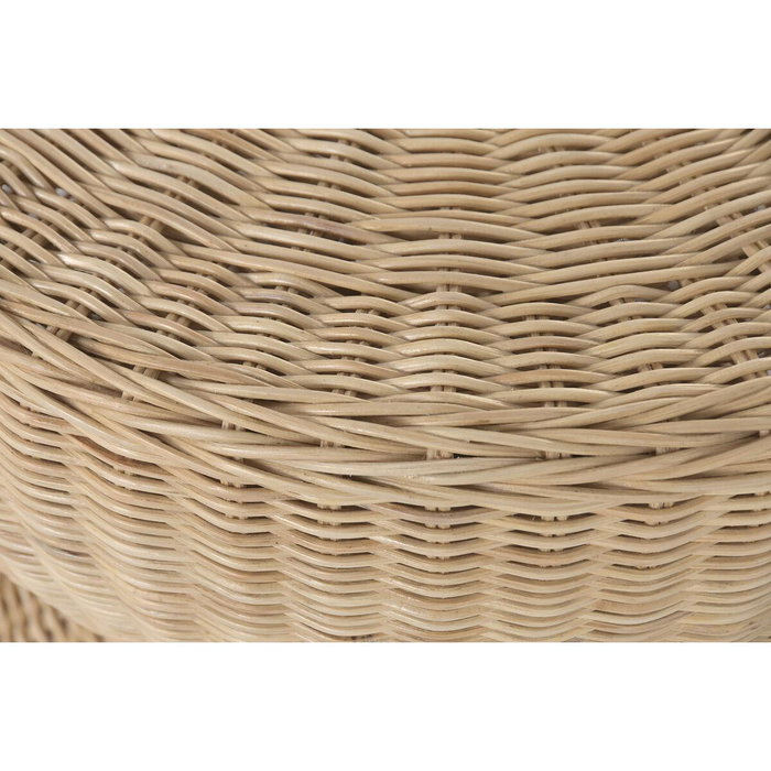 DKD Home Decor Mesita Auxiliar Balines Ratán Natural 44 x 44 x 47 cm