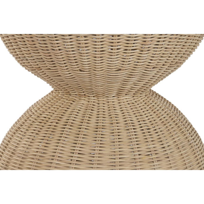 DKD Home Decor Mesita Auxiliar Balines Ratán Natural 44 x 44 x 47 cm