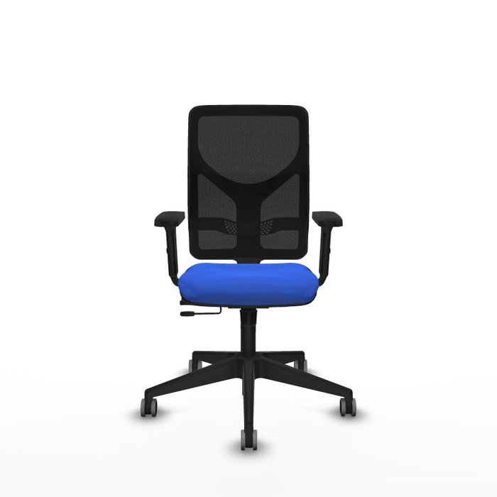 PIQUERAS Y CRESPO Silla de oficina Motilla con mecanismo Sincro/Traslack, Azul y Negro