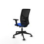 PIQUERAS Y CRESPO Silla de oficina Motilla con mecanismo Sincro/Traslack, Azul y Negro