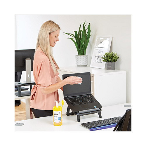 Fellowes Dispensador de 100 Toallitas Limpiadoras para Pantallas Fellowes Dispensador de 100 Toallitas Limpiadoras para Pantallas