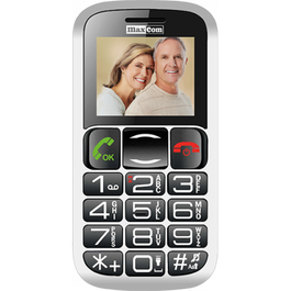 MAXCOM Teléfono móvil con teclas grandes y base de carga MM462