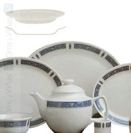 Steelite Plato Hondo 23 cm Sopa Marina Azul - Vajilla (Set de 6)