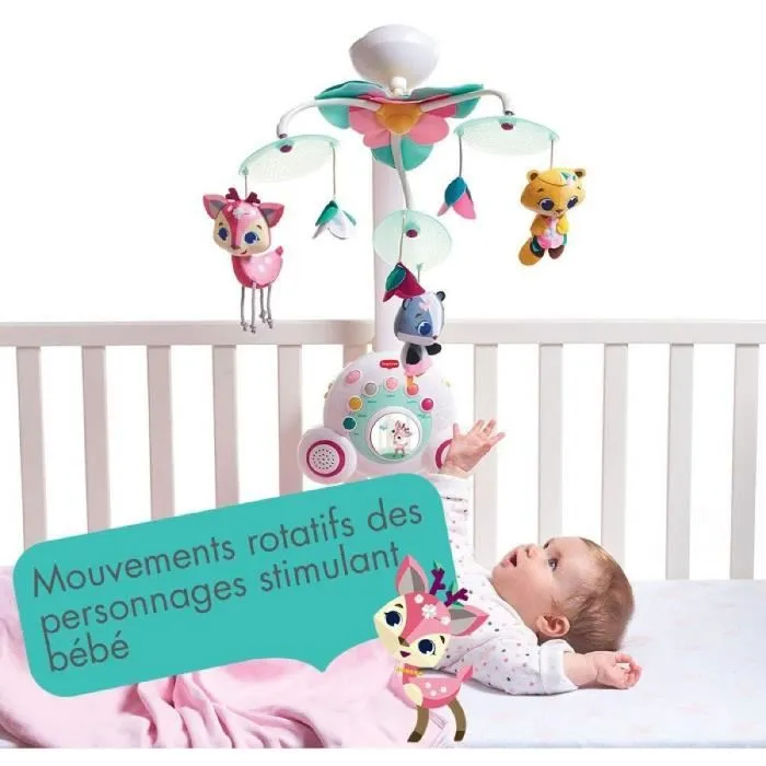TINY LOVE Móvil musical Soothe 'n Groove, 18 melodías, desde el nacimiento, colección Princess