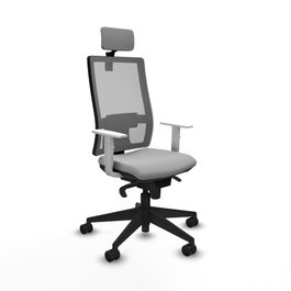 PIQUERAS Y CRESPO Silla de oficina Horna con mecanismo Sincro, Gris y Gris claro