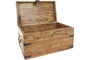 DKD Home Decor Baúl Colonial de Madera Maciza de Acacia Marrón 60x30x30 cm Hecho a Mano