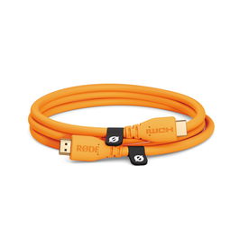 RODE Hdmi-1.5 Cable HDMI Premium 1.5m 6mm Alta Velocidad con Ethernet 18 Gbps 4K60 Naranja