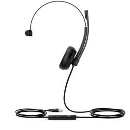 Yealink UH34 Mono Teams Auricular USB con Cable, 20 Hz-20 kHz, Driver 28 mm, Diseño Ligero, Comodidad Todo el Día, Conectividad Plug-and-Play