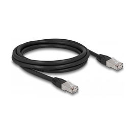 DeLOCK Cable de Red RJ45 Cat.6A S/FTP PE Exterior 2 m Negro - Para Exteriores, AWG 26, Blindaje S-STP, Rango -20 a 60 °C