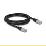 DeLOCK Cable de Red RJ45 Cat.6A S/FTP PE Exterior 2 m Negro - Para Exteriores, AWG 26, Blindaje S-STP, Rango -20 a 60 °C