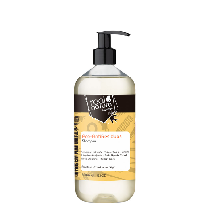 Real Natura Champú Sem Sal Pro-Antirresiduos 500ml Real Natura Champú Sem Sal Pro-Antirresiduos 500ml