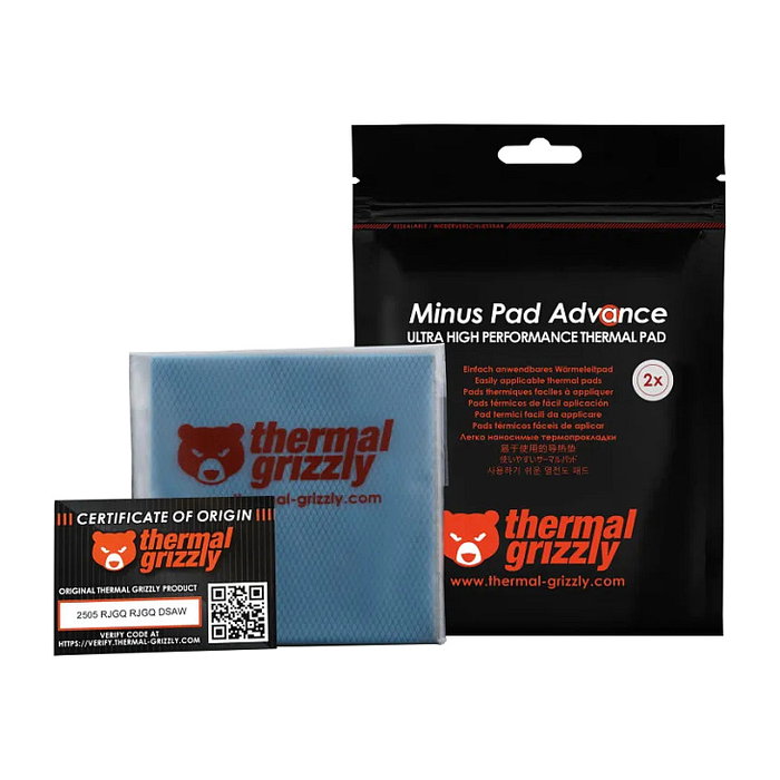 Thermal Grizzly Minus Pad Advance 100x100x0,5 mm (Pack de 2) Thermal Grizzly Minus Pad Advance 100x100x0,5 mm (Pack de 2)