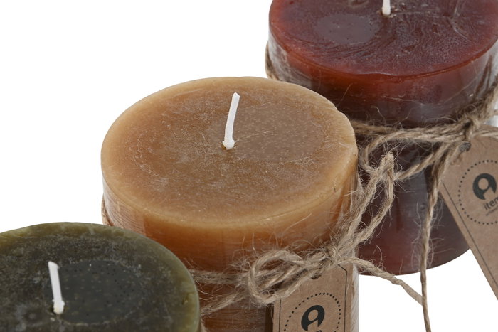 Vela Basicos DKD Home Decor Mostaza Verde 6.8 x 7 x 6.8 cm (12 Unidades) Vela Basicos DKD Home Decor Mostaza Verde 6.8 x 7 x 6.8 cm (12 Unidades)