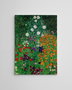 Wallity WY160 Lienzo Decorativo Enmarcado Jardín de flores de Gustav Klimt, 50 x 70 cm