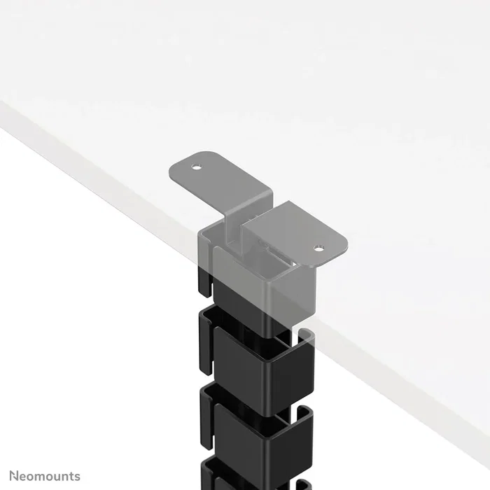 Neomounts ADS06-133BL Organizador de Cables para Escritorio, Guía con 27 Segmentos Flexibles y Cubierta Magnética, Negro, Acero
