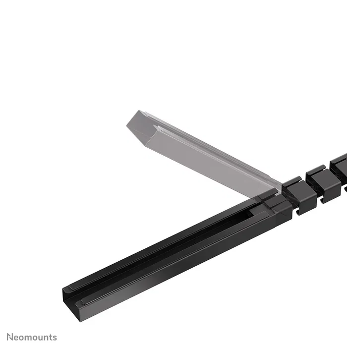 Neomounts ADS06-133BL Organizador de Cables para Escritorio, Guía con 27 Segmentos Flexibles y Cubierta Magnética, Negro, Acero