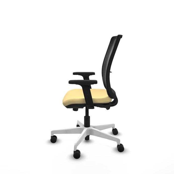 PIQUERAS Y CRESPO Silla de oficina Haches con mecanismo Sincro/Traslack en Crema y Negro