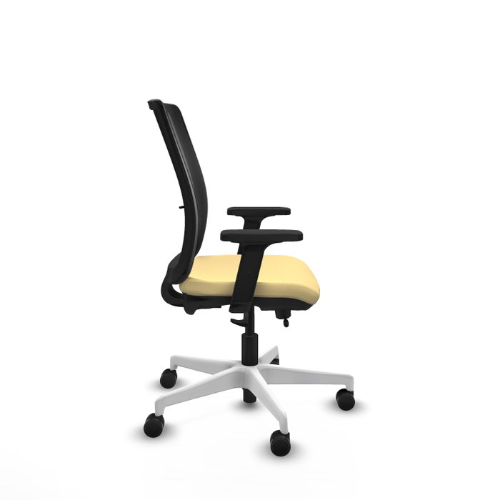 PIQUERAS Y CRESPO Silla de oficina Haches con mecanismo Sincro/Traslack en Crema y Negro