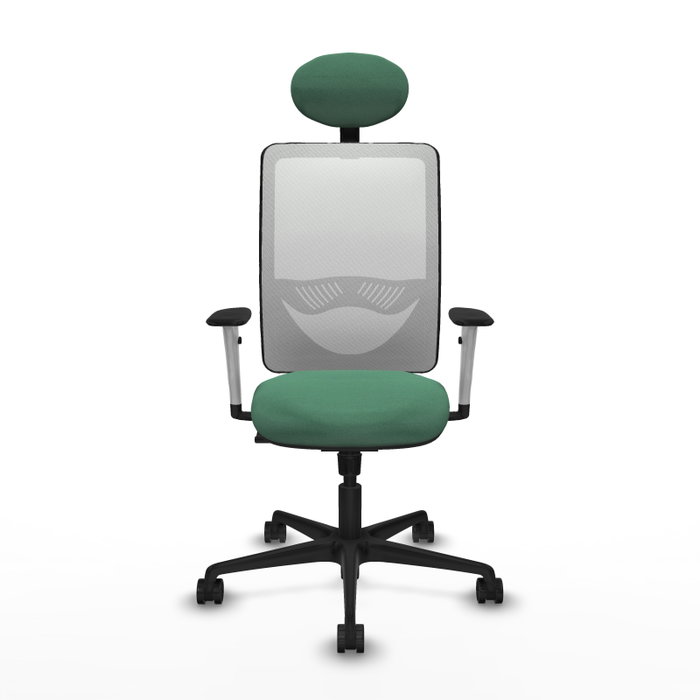 PIQUERAS Y CRESPO Silla de oficina Zulema con mecanismo Sincro Verde esmeralda y Blanco PIQUERAS Y CRESPO Silla de oficina Zulema con mecanismo Sincro Verde esmeralda y Blanco