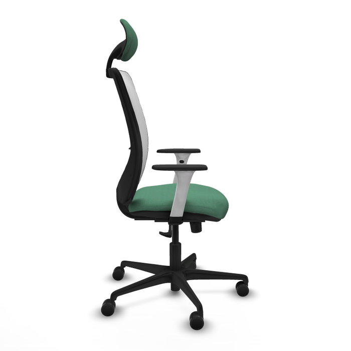 PIQUERAS Y CRESPO Silla de oficina Zulema con mecanismo Sincro Verde esmeralda y Blanco PIQUERAS Y CRESPO Silla de oficina Zulema con mecanismo Sincro Verde esmeralda y Blanco