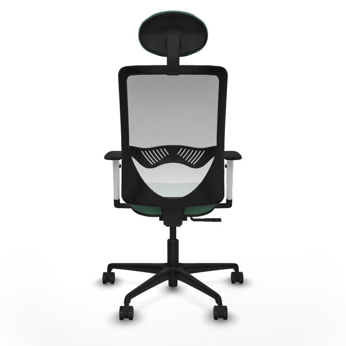 PIQUERAS Y CRESPO Silla de oficina Zulema con mecanismo Sincro Verde esmeralda y Blanco PIQUERAS Y CRESPO Silla de oficina Zulema con mecanismo Sincro Verde esmeralda y Blanco