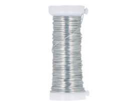 Innspiro Alambre de hierro galvanizado plateado 0,30 mm de 20 m