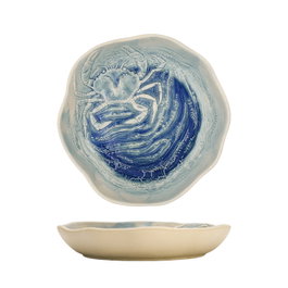 Summa Mar Azul Plato Hondo Abstract Cangrejo 24cm (Set de 6)