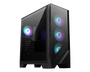 MSI MAG FORGE 320R AIRFLOW Carcasa de Ordenador Micro Torre Negra, Transparente con Iluminación LED RGB