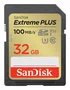 SanDisk SDSDXW2-064G-GNCIN Extreme PLUS Tarjeta de Memoria Flash SDHC Clase 10 U3 V30 32 GB, 100 MB/s Lectura, 60 MB/s Escritura (Pack de 2)