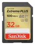 SanDisk SDSDXW2-064G-GNCIN Extreme PLUS Tarjeta de Memoria Flash SDHC Clase 10 U3 V30 32 GB, 100 MB/s Lectura, 60 MB/s Escritura (Pack de 2)
