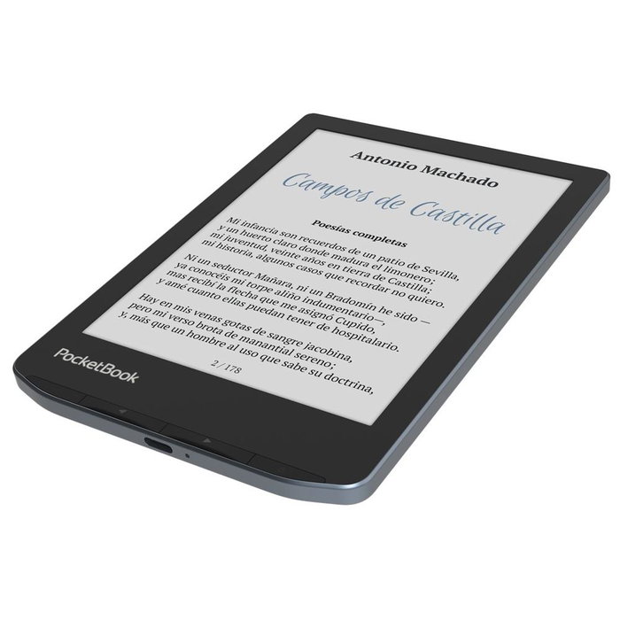 PocketBook Verse Pro Color - Lector de eBooks 6" con pantalla E Ink Kaleido 3, 16 GB, reproducción de audiolibros, Bluetooth, resistencia al agua IPX8 - Stormy Sea