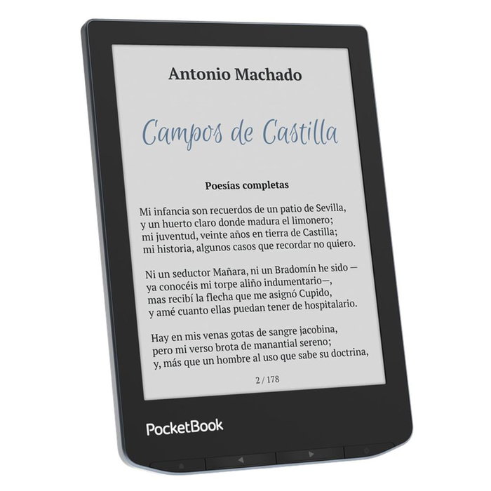 PocketBook Verse Pro Color - Lector de eBooks 6" con pantalla E Ink Kaleido 3, 16 GB, reproducción de audiolibros, Bluetooth, resistencia al agua IPX8 - Stormy Sea