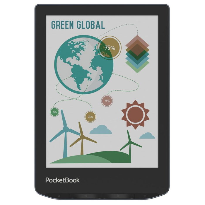 PocketBook Verse Pro Color - Lector de eBooks 6" con pantalla E Ink Kaleido 3, 16 GB, reproducción de audiolibros, Bluetooth, resistencia al agua IPX8 - Stormy Sea