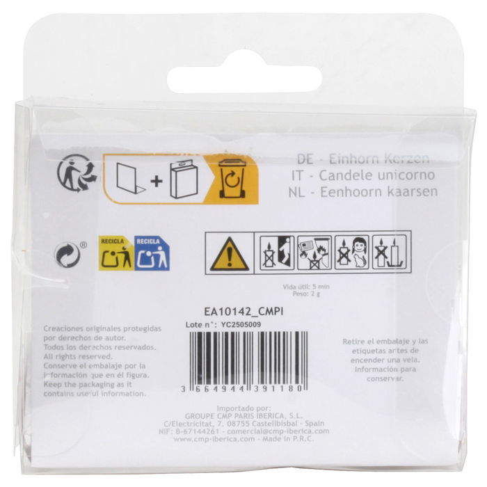 Party Time Juego de 5 Velas Aniversario Licorne Party Time Juego de 5 Velas Aniversario Licorne