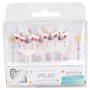 Party Time Juego de 5 Velas Aniversario Licorne