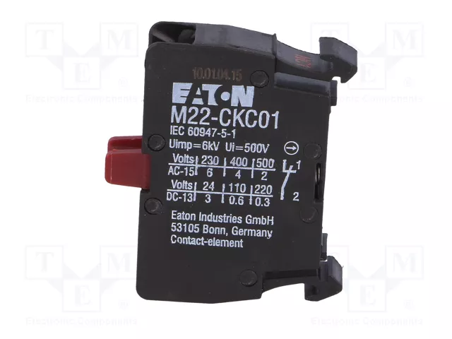 Eaton M22-CKC01 Elemento de contacto auxiliar con 1 contacto conmutado