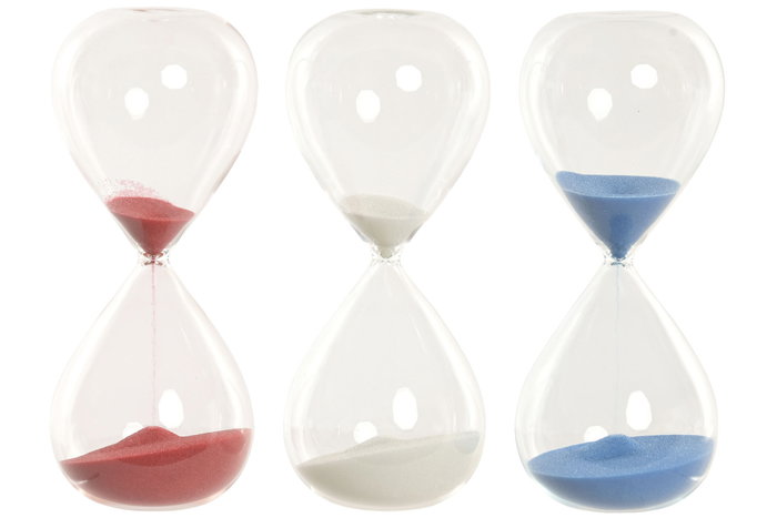 DKD Home Decor Reloj de Arena de Cristal Surtido 6,5x6,5x16 cm