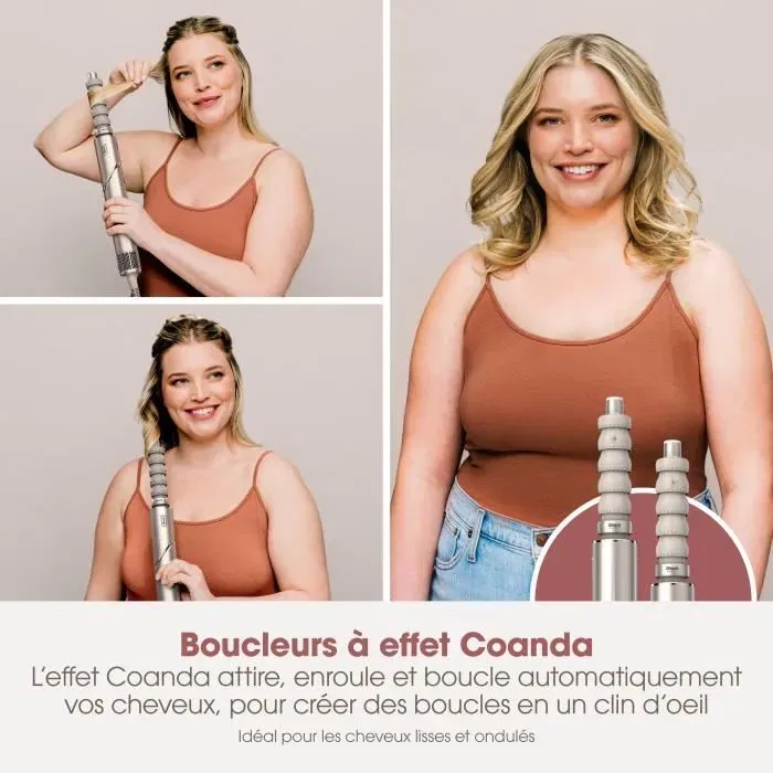 SharkNinja Secador de Pelo FlexStyle Shark HD426SLEU Plateado