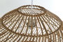 DKD Home Decor Lámpara de Techo de Ratán Marrón Claro 60x60x50 cm