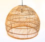 DKD Home Decor Lámpara de Techo de Ratán Marrón Claro 60x60x50 cm